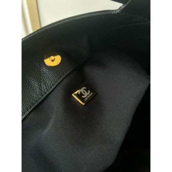 Replica Perfetta Borsa tote Chanel piccola preppy AS6058 Nera Imitazione Outlet