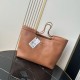 Replica Perfetta Borsa tote Chanel piccola preppy AS6058 Marrone Imitazione Outlet