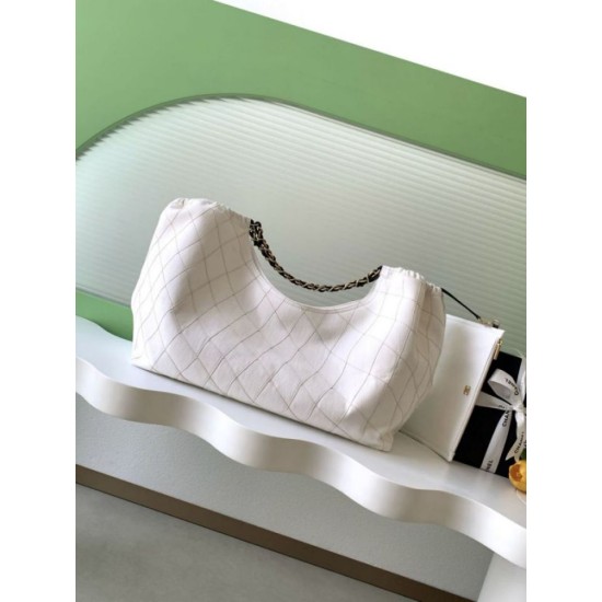 Replica Perfetta Borsa tote Chanel 26C Coco Beach AS6191 bianca Imitazione Outlet