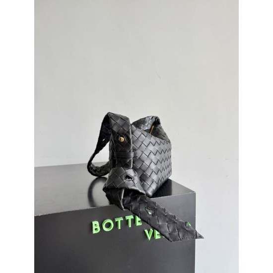 Replica Perfetta Borsa a spalla Easy Hobo Bottega Veneta Nera Imitazione Outlet