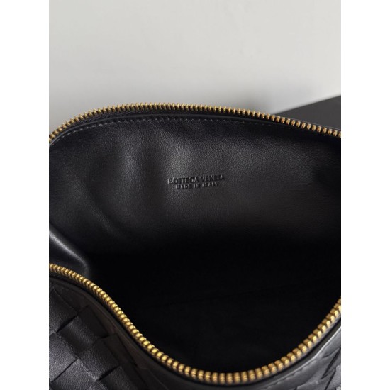 Replica Perfetta Borsa a spalla Easy Hobo Bottega Veneta Nera Imitazione Outlet