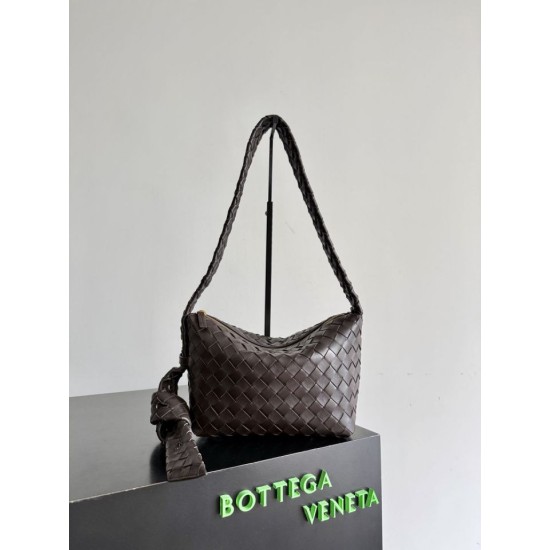 Replica Perfetta Borsa a spalla Easy Hobo Bottega Veneta Borgogna Imitazione Outlet