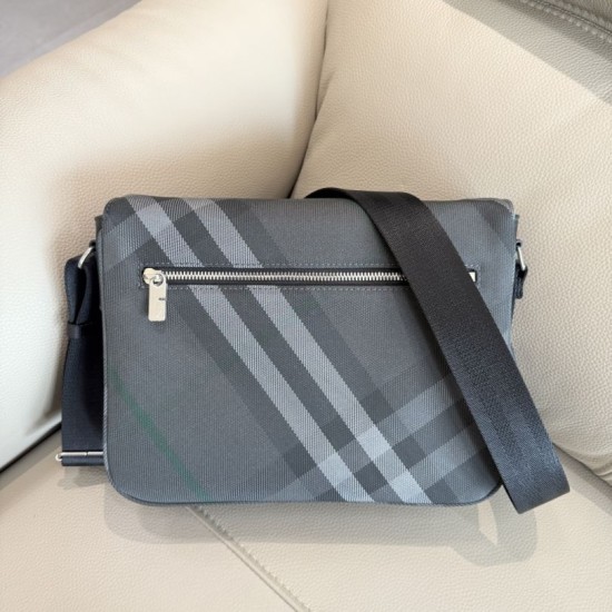 Replica di lusso Borsa a tracolla Burberry Grid con logo equestre Grigio Falsa Online Replica Perfetta Borsa a tracolla Burberry Grid con logo equestre Grigio Imitazione Outlet