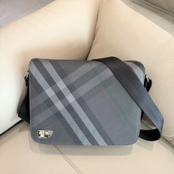 Replica Perfetta Borsa a tracolla Burberry Grid con logo equestre Grigio Imitazione Outlet