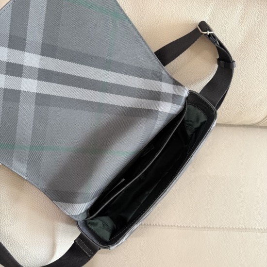 Replica di lusso Borsa a tracolla Burberry Grid con logo equestre Grigio Falsa Online Replica Perfetta Borsa a tracolla Burberry Grid con logo equestre Grigio Imitazione Outlet