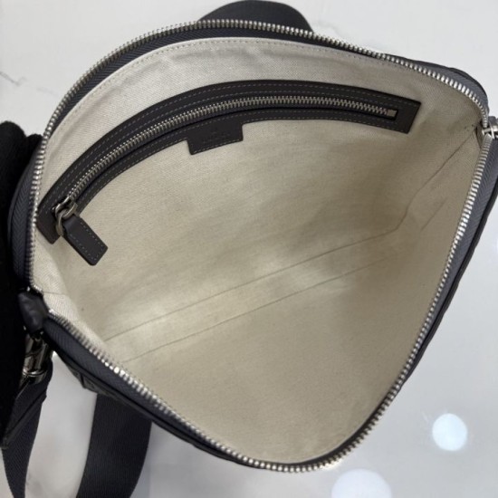 Replica di lusso Borsa a tracolla media Gucci 850214 con emblema GG grigio Falsa Online Replica Perfetta Borsa a tracolla media Gucci 850214 con emblema GG grigio Imitazione Outlet