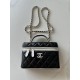 Replica Perfetta Borsa da toilette sottile Chanel trapuntata con manico superiore AP5330 nera Imitazione Outlet