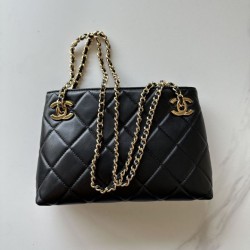 Replica di lusso Borsa shopping Chanel AP6338 Nero Falsa Online Replica Perfetta Borsa shopping Chanel AP6338 Nero Imitazione Outlet