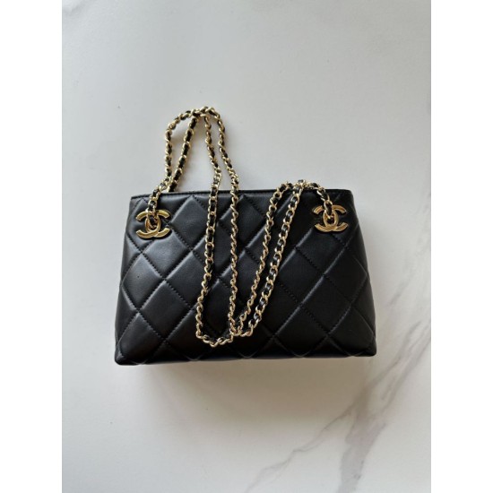 Replica Perfetta Borsa shopping Chanel AP6338 Nero Imitazione Outlet