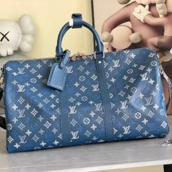 Replica Perfetta 163c01 chip Borse LV Keepall Bandoulière 50 M28836 Blu Imitazione Outlet