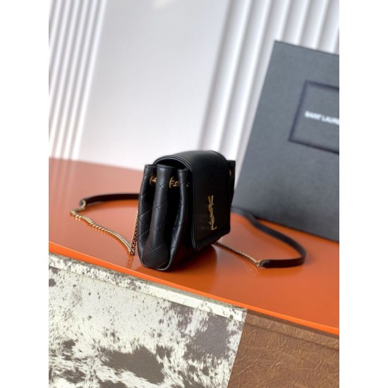 Replica Perfetta Borsa a tracolla mini Nolita YSL Saint Laurent Nero Imitazione Outlet