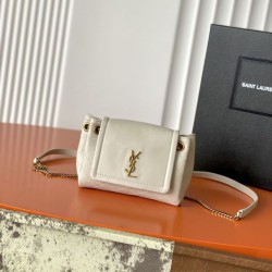 Replica Perfetta Borsa a tracolla mini Nolita YSL Saint Laurent Beige Imitazione Outlet