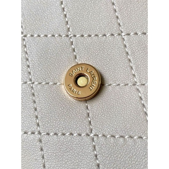 Replica di lusso Borsa a tracolla mini Nolita YSL Saint Laurent Beige Falsa Online Replica Perfetta Borsa a tracolla mini Nolita YSL Saint Laurent Beige Imitazione Outlet