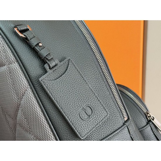 Replica Perfetta Zaino da uomo Dior CD Icon con cerniera Nero Imitazione Outlet