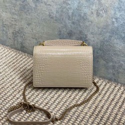 Replica di lusso YSL Saint Laurent Piccola Sunset con motivo coccodrillo 19cm albicocca Falsa Online Replica Perfetta YSL Saint Laurent Piccola Sunset con motivo coccodrillo 19cm albicocca Imitazione Outlet
