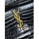 Replica di lusso YSL Saint Laurent Piccola Sunset con motivo coccodrillo 19cm Nero Falsa Online Replica Perfetta YSL Saint Laurent Piccola Sunset con motivo coccodrillo 19cm Nero Imitazione Outlet