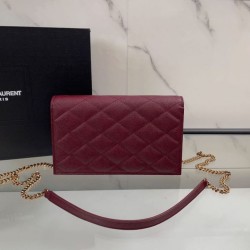 Replica di lusso Borsa a catena trapuntata Becky YSL Saint Laurent Rosso 20cm Falsa Online Replica Perfetta Borsa a catena trapuntata Becky YSL Saint Laurent Rosso 20cm Imitazione Outlet