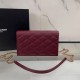 Replica Perfetta Borsa a catena trapuntata Becky YSL Saint Laurent Rosso 20cm Imitazione Outlet