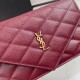 Replica Perfetta Borsa a catena trapuntata Becky YSL Saint Laurent Rosso 20cm Imitazione Outlet
