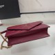Replica Perfetta Borsa a catena trapuntata Becky YSL Saint Laurent Rosso 20cm Imitazione Outlet