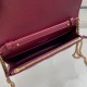 Replica Perfetta Borsa a catena trapuntata Becky YSL Saint Laurent Rosso 20cm Imitazione Outlet