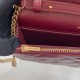 Replica Perfetta Borsa a catena trapuntata Becky YSL Saint Laurent Rosso 20cm Imitazione Outlet
