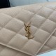 Replica di lusso Borsa a catena trapuntata Becky YSL Saint Laurent albicocca Falsa Online Replica Perfetta Borsa a catena trapuntata Becky YSL Saint Laurent albicocca Imitazione Outlet