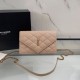 Replica di lusso Borsa a catena trapuntata Becky YSL Saint Laurent albicocca Falsa Online Replica Perfetta Borsa a catena trapuntata Becky YSL Saint Laurent albicocca Imitazione Outlet