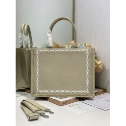 Replica Perfetta Borsa a mano Dior Piccolo/Medio/Grande Book Tote con nastro albicocca Imitazione Outlet