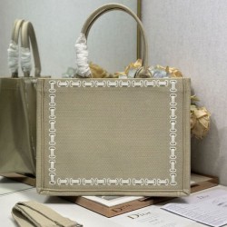 Replica Perfetta Borsa a mano Dior Piccolo/Medio/Grande Book Tote con nastro albicocca Imitazione Outlet