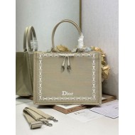 Replica Perfetta Borsa a mano Dior Piccolo/Medio/Grande Book Tote con nastro albicocca Imitazione Outlet