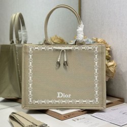 Replica Perfetta Borsa a mano Dior Piccolo/Medio/Grande Book Tote con nastro albicocca Imitazione Outlet
