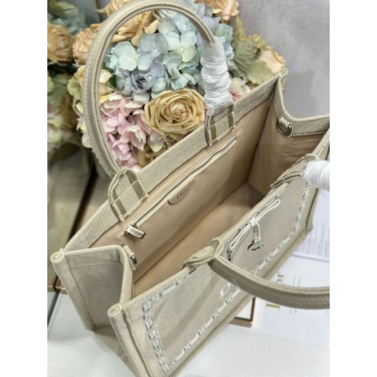 Replica Perfetta Borsa a mano Dior Piccolo/Medio/Grande Book Tote con nastro albicocca Imitazione Outlet