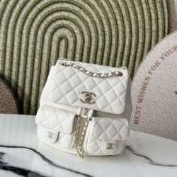 Replica Perfetta Zaino Chanel 23P Duma AS3860 Bianco Imitazione Outlet