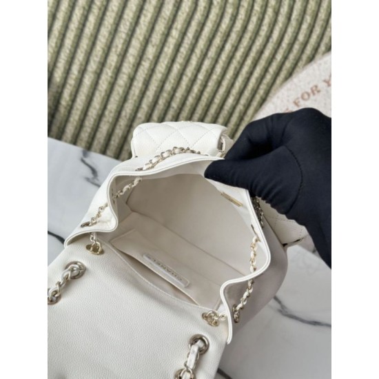 Replica di lusso Zaino Chanel 23P Duma AS3860 Bianco Falsa Online Replica Perfetta Zaino Chanel 23P Duma AS3860 Bianco Imitazione Outlet
