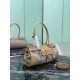 Replica Perfetta Borsa Prada Bonne lino con manici superiori 1BA426 marrone Imitazione Outlet