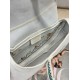 Replica Perfetta Borsa a tracolla Dior Saddle ricamata bianca