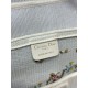 Replica Perfetta Borsa a tracolla Dior Saddle ricamata bianca