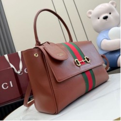 Replica Perfetta Borsa a mano media Gucci 875018 Paparazzo Marrone