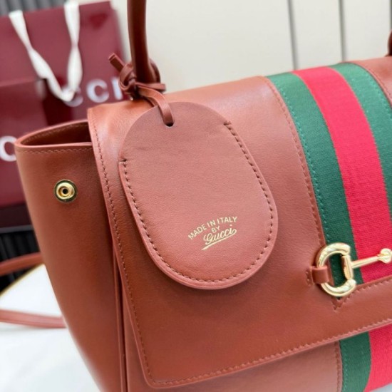 Replica Perfetta Borsa a mano media Gucci 875018 Paparazzo Marrone