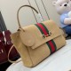 Replica Perfetta Borsa a mano media Gucci Paparazzo 875018 scamosciata albicocca