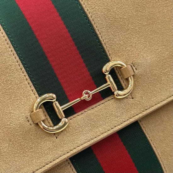 Replica Perfetta Borsa a mano media Gucci Paparazzo 875018 scamosciata albicocca