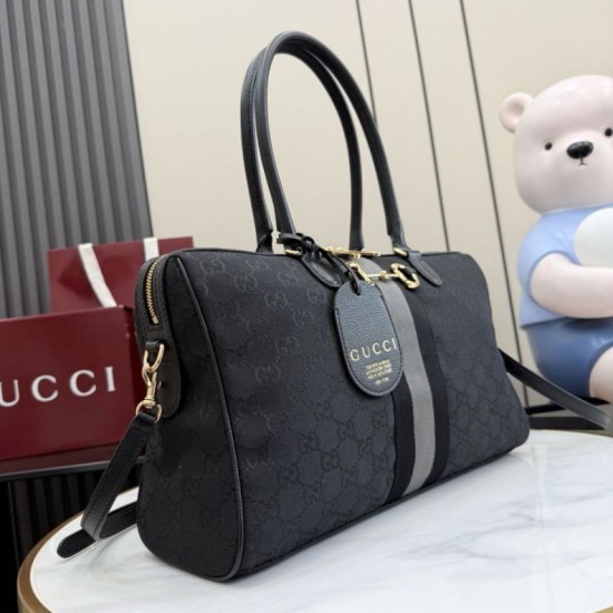 Replica Perfetta Borsa a bauletto grande Gucci 866734 Nero