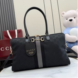 Replica Perfetta Borsa a bauletto grande Gucci 866734 Nero