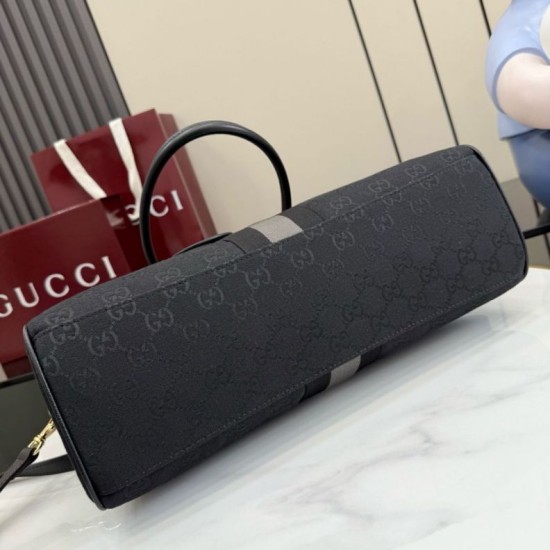 Replica Perfetta Borsa a bauletto grande Gucci 866734 Nero