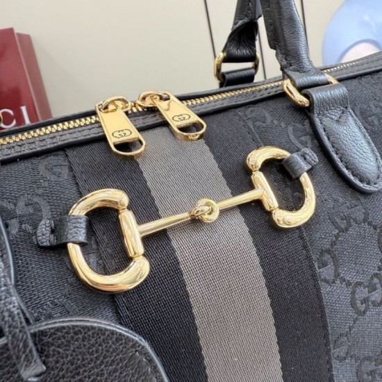 Replica Perfetta Borsa a bauletto grande Gucci 866734 Nero