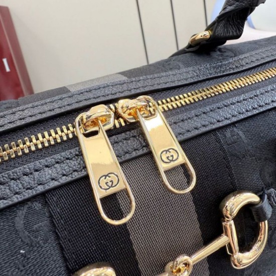 Replica Perfetta Borsa a bauletto grande Gucci 866734 Nero
