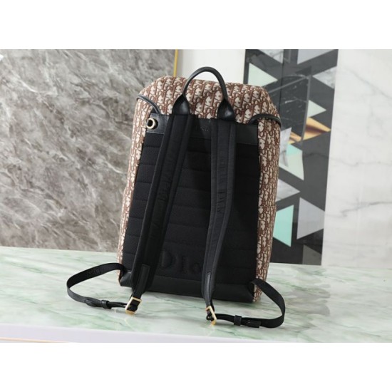Replica Perfetta Zaino Dior Jett Oblique Da Uomo Marrone