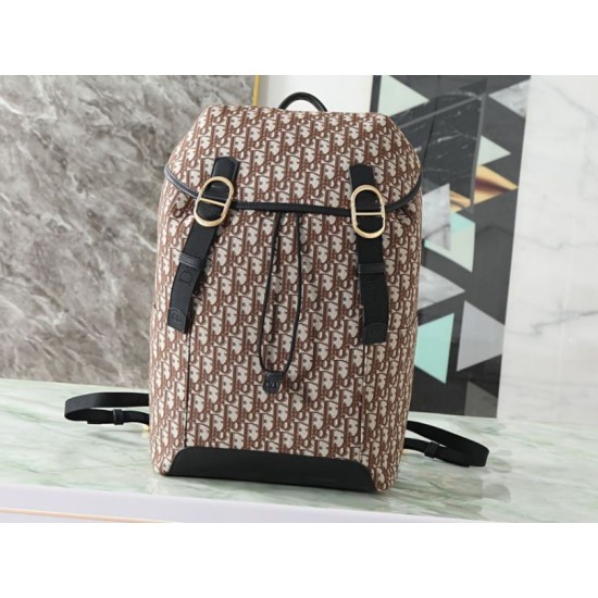 Replica Perfetta Zaino Dior Jett Oblique Da Uomo Marrone