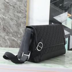 Falso imitazione Borsa a tracolla Dior Jett Flap Oblique Nero Replica Perfetta Borsa a tracolla Dior Jett Flap Oblique Nero
